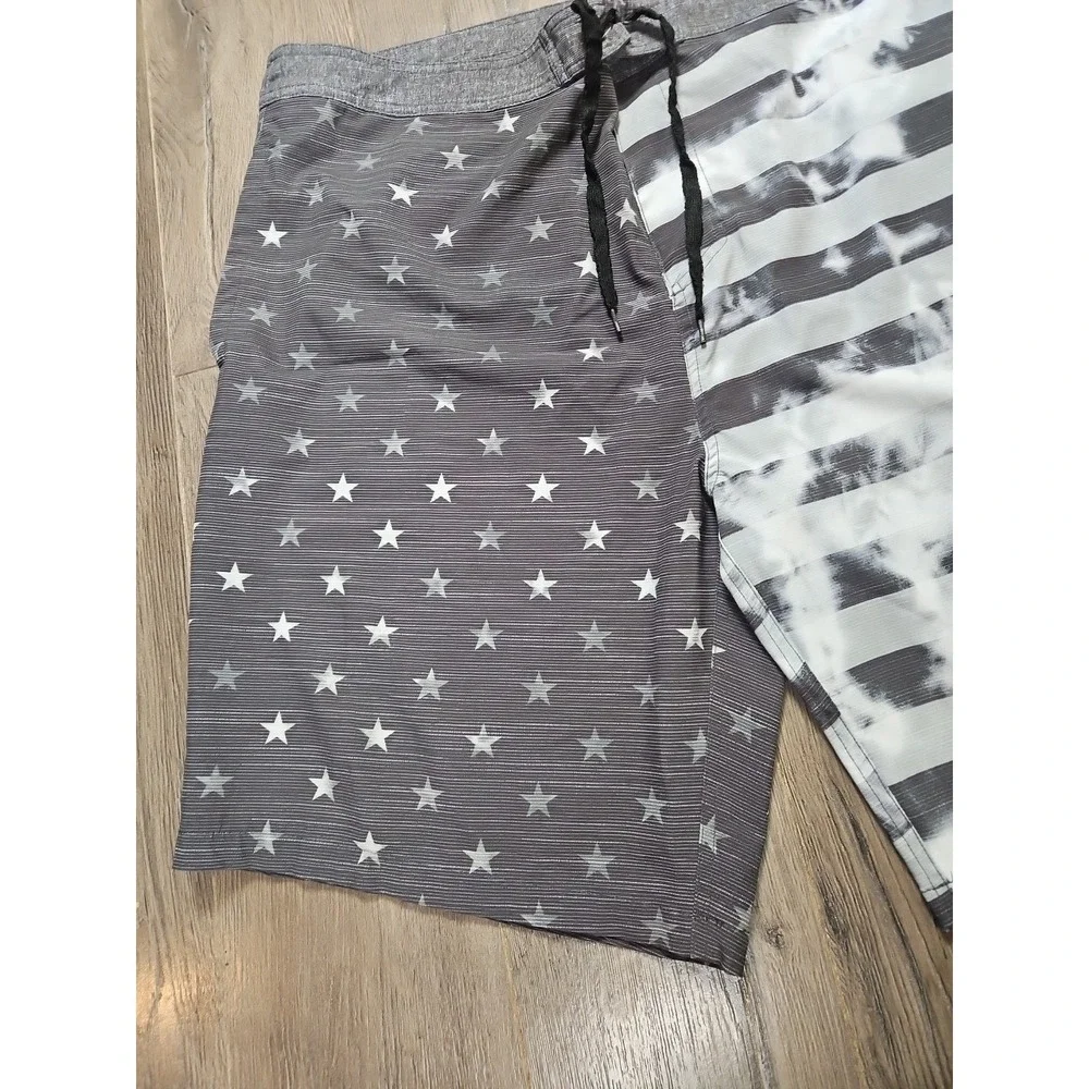 Depart West Board Shorts Men Size 40 Stars & Stripes Multicolor Lightweight 1317